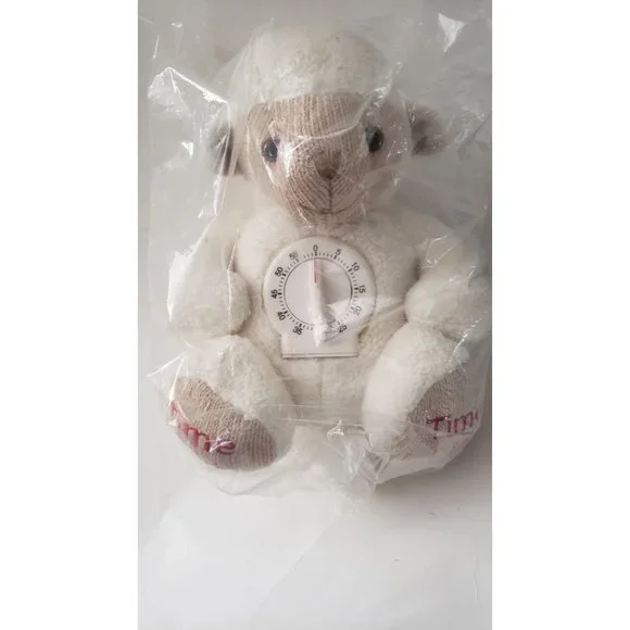 JAAG Toys White Time Out Lamb Plush Stuffed Animal Learning